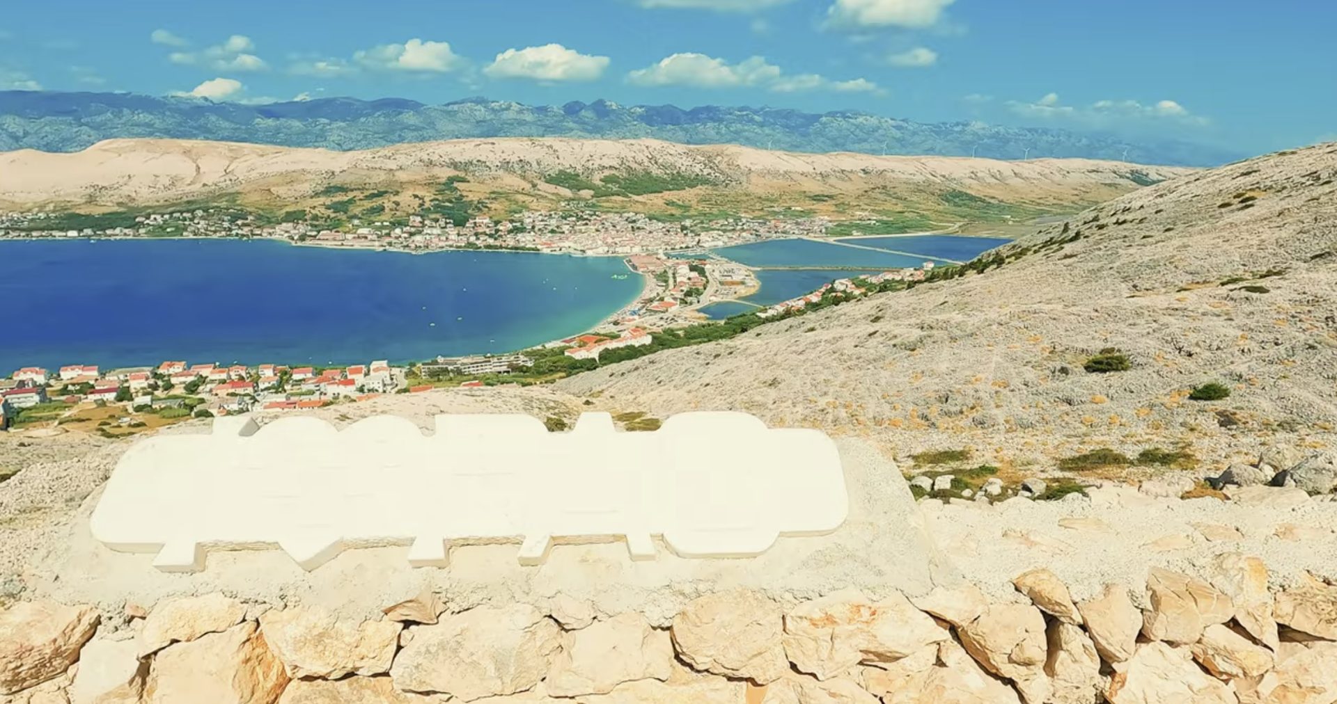 Novalja aerial view
